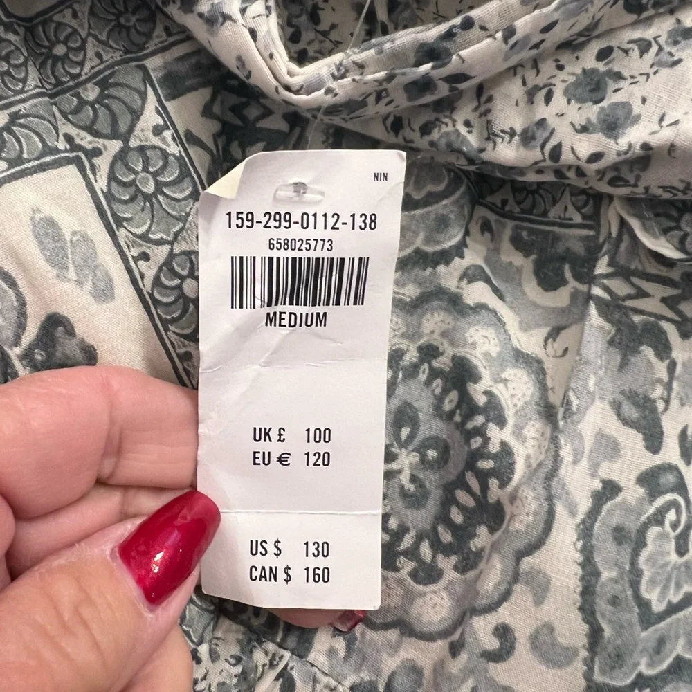 Abercrombie & Fitch Green and White Maxi Dress
